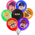 thumbnail image 5 of Roblox Birthday Party Decoration Set Banners Balloon Cake Toppers Swirls, 5 of 6