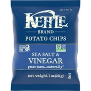 Kettle Brand Potato Chips, Sea Salt and Vinegar Kettle Chips, Snack Bag 1 Oz