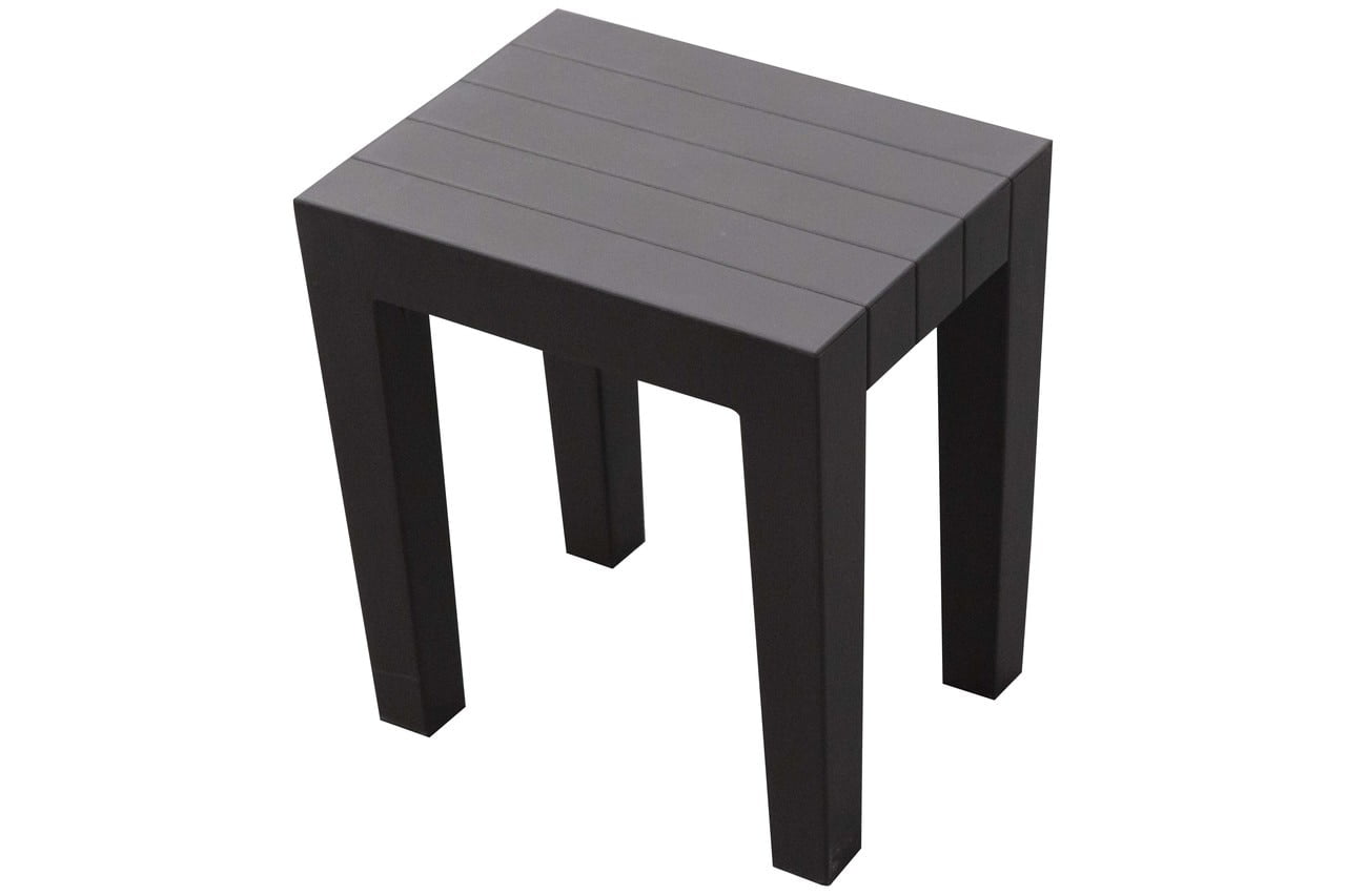 Design By Intent 15" Polypropylene Plastic Shower Bench in Woodland