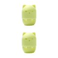 thumbnail image 1 of Caja de almacenamiento Jumpingount de esponjas de maquillaje para gatos de silicona Doble uso Verde claro 2Conjunto, 1 of 6