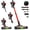 Black Red, variant on 58Kpa cordless vacuum, 6-in-1 multifunctional design. Self-standing and lightweight with LED floor brush, perfect for carpets and pet hair removal.