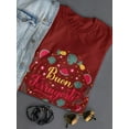 thumbnail image 3 of Buon Ferragosto Fruits Wreath T-Shirt Women -Image by Shutterstock, Female 5X-Large, 3 of 4
