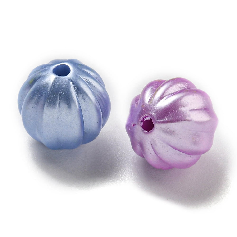 500 g Acrylic Imitation Pearl Beads Pumpkin Mixed Color 11x11mm Hole: 1.5mm 666pcs/500g