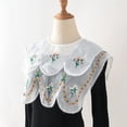 thumbnail image 3 of Camicover Embroidery Detachable Dickey Collar Half Shirt Blouse Collar Fake Collar for Women Girl, 3 of 8