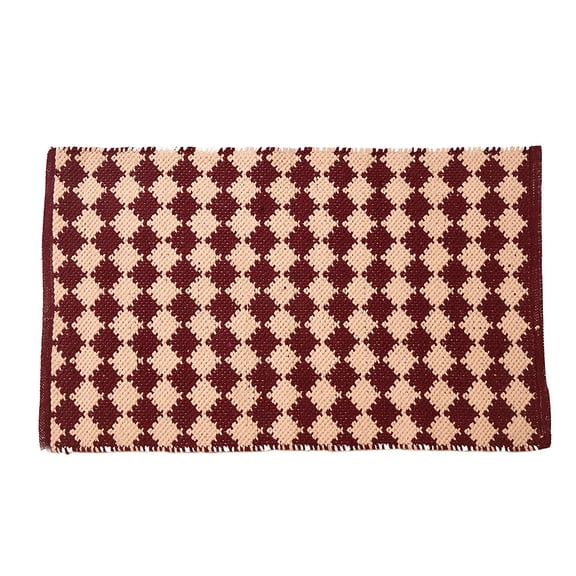 Door Mat 2x3 ft Doormat Bathmat Kitchen Bedroom Living Room Handmade Bath Rug ( 24''x 38'') Red Cotton Area Rug by MystiqueDecors
