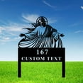 thumbnail image 3 of Custom Jesus Art Metal Address Yard Sign-Personalized House Number-Street Name-Ourdoor Lawn Decor-Wedding Baptism Housewarming, 3 of 6