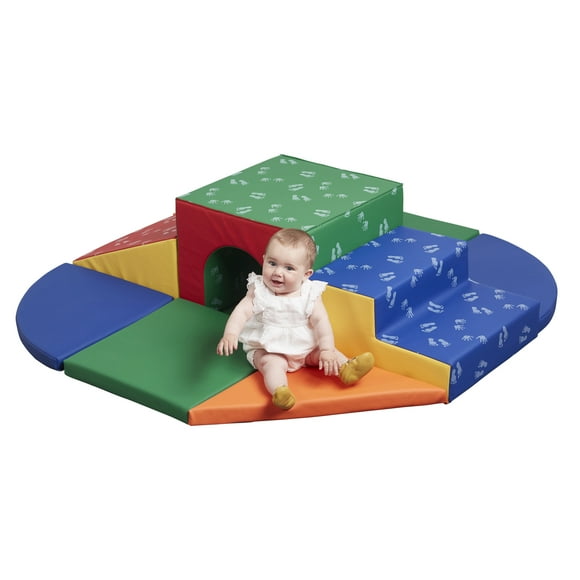 ECR4Kids SoftZone Lincoln Tunnel Climber, Toddler Foam Climber for Safe Active Play - Assorted