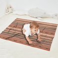 thumbnail image 2 of Brown Geometric Striped Pattern Blanket,Comfortable Soft Flannel Throw Blanket,All Season,Warm Lightweight Blankets for Sofa Bed Couch Living Room Chair,30"x40", 2 of 4