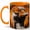 Orange, variant on Round Glasses Duck Coffee Mug, Novelty Duck Mug, Ceramic 11 oz