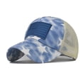 thumbnail image 4 of RUIG Embroidery Solid Color Sun Hat Trend Personality Outdoor Print Breathable Mesh Hat, 4 of 9