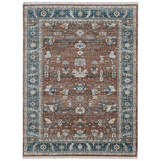 Amer Rug ARC37110 Arcadia Red Bordered Area Rug - 7 ft. 1 in. x 10 ft.