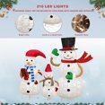 thumbnail image 4 of Baxluxe 3 Pieces Lighted Snowman for Halloween Decor, Twinkling Christmas Snowman Family Set with Hat, Outdoor Yard Floor Mount Decorative Snowman, Holiday Decor for Yard, Garden, Porch, Lawn, 4 of 7