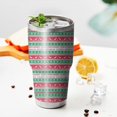 thumbnail image 3 of 30oz Red and Green Christmas Pattern Tumblers Stainless Steel Tumbler with Lid and Straw,Vacuum Insulated Double Wall Travel Tumbler Cups Mug with Cleaning Brush for Coffee,Tea, 3 of 7