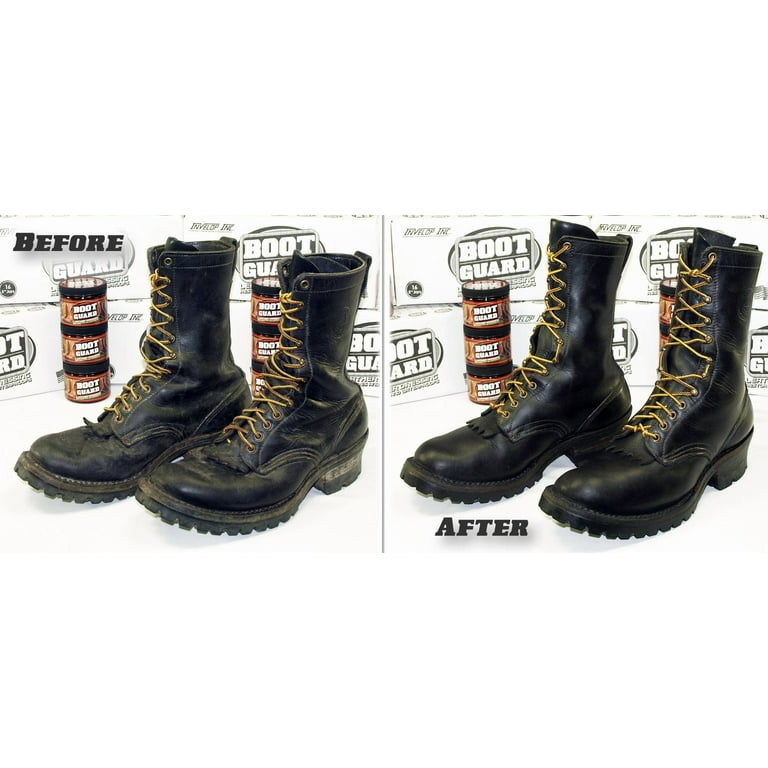 Boot Guard Leather Dressing: Restores and Conditions Leather Boots, Shoes, Automotive Interiors, Jackets, Saddles, Unscented, 5 Ounce Jar Boot Guard Leather Dressing: Restores and Conditions Leather Boots, Shoes, Automotive Interiors, Jackets, Saddles, Unscented, 5 Ounce Jar