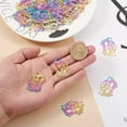 thumbnail image 4 of U8MO 50pcs 201 Stainless Steel Filigree Joiners Links Multi-color Pendants 23~45.5mm-Mask, 4 of 7