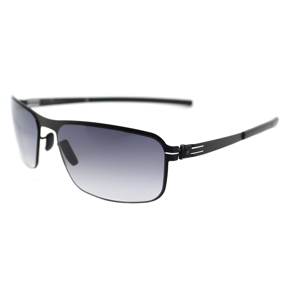 ic! berlin BlackBody Black Unisex Rectangle Sunglasses