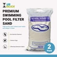 thumbnail image 2 of 50 Pound Mystic White II Non-Corroding Non-Staining Premium Swimming Pool Filter Sand Refill for Even Flow Rate, White (2 Pack), 2 of 9