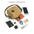 thumbnail image 5 of LAVA Messenger Bag for Men Vintage Canvas Crossbody Bag Casual Satchel Shoulder Bags for Travel Business Work Black, 5 of 9