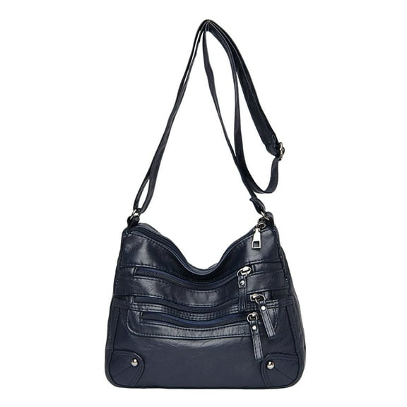 Large Capacity Crossbody Bags for Women Multi Pockets Shoulder Bags Soft Vintage Vegan Leather Tote Purses