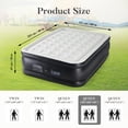 thumbnail image 2 of edx 18" Height Queen Air Bed Mattress Inflatable with Built-in Electric Pump Quick Blow Up for Adults, Camping, Indoor Outdoor Use, 2 of 8