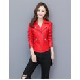 thumbnail image 4 of Primavera 2024, chaqueta corta de motocicleta de cuero genuino para mujer, chaqueta delgada para motocicleta, chaqueta de cuero, abrigo para mujer, chaqueta de cuero XL, 4 of 5