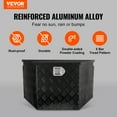 thumbnail image 2 of VEVOR Trailer Tongue Box, Aluminum Alloy Diamond Plate Tongue Box Tool Chest, Heavy Duty Trailer Box Storage with Lock and Keys, Utility Trailer Tongue Box for Pickup Truck, 2 of 9