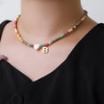 thumbnail image 5 of Necklace Initial Heart Necklace Letter Necklace Beaded Necklace Valentine'S Day Gift Letter Necklace Lover'S Friend Necklace Necklace for Women Men Teen Her Him Mom Dad Ideal for Birthday Valantines, 5 of 6