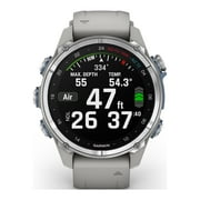 Garmin Descent Mk3, 43 mm Stainless Steel with Fog Gray Silicone Band (010-02753-03)