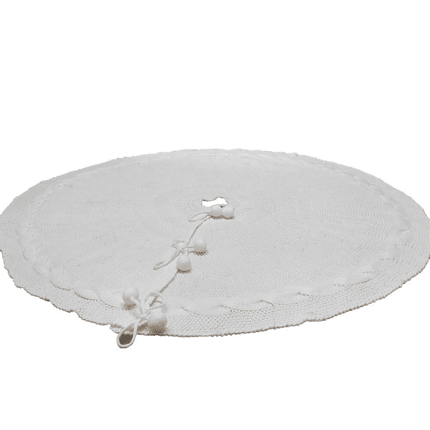 Falda de árbol de Navidad, estera de árbol de Navidad de punto de 48 pulgadas para decoración de vacaciones de Navidad Vhermosa CPB-SSW42-2