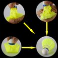 thumbnail image 3 of Senston Sports Birdies Nylon Badminton Shuttlecocks , Yellow | Pack Of 6 For Beginners, 3 of 4