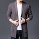 thumbnail image 3 of Nuevas chaquetas de punto, cárdigan largo para hombre, abrigo tipo suéter, abrigo de lana extra largo de alta calidad para primavera, 3 of 5