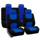 thumbnail image 1 of Abastado - Juego de 9 fundas universales para asientos de coche de tela plana, color azul y negro, 1 of 4