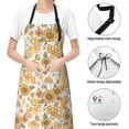 thumbnail image 6 of Picia Retro 70s 60s Flower Waterproof Apron for Unisex Adult - Adjustable Bib Apron with Pockets, Ideal for Cooking, Gardening, Painting, and Household Chores, 6 of 9