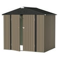 thumbnail image 3 of Devoko 6×8 ft.Patio Metal Shed, Lockable Garden Shed for Outdoor Backyard Patio Storage, 3 of 9