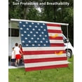 thumbnail image 3 of 4th of July RV Awning Sun Shade Screen 9'X7' US Flag Mesh Sunscreen Red Stripes Stars Blue Awning Shade Screen with Zipper UV Blocker Completed Kits Outdoor Canopy for RV Motorhome Camper Travel, 3 of 7