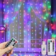 thumbnail image 2 of 1pack LED Curtain Lights LED Fairy String Lights Festival Lighting Rainbow Window Lamp Home Bedroom Wedding Christmas Decoration, 2 of 5