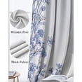 thumbnail image 3 of Blue Spring Floral Kitchen Curtains Summer Flowers Botanical Cafe Short Curtains for Bathroom Blackout Window Curtain Grommet Small Window Treatment Tier Drapes for Bedroom Living Room 42"x45"x2, 3 of 9