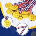 thumbnail image 2 of Medallas de de PláStico para NiñOs de 100 Piezas Medallas de Premio de de Oro para Estilo OlíMpico, Decoraciones de Fiesta y Premios, 2 of 9