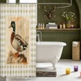 thumbnail image 3 of Manfei Hunting Themed Duck Shower Curtain 72Wx72L,Farmhouse Animal Bathroom Curtain, 3 of 5