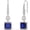 Blue, variant on 18K White Gold Plated Sterling Silver Square Asscher Cut Cubic Zirconia Dangle Earrings for Women Square CZ Diamond Drop Dangling Earrings for Women Mom