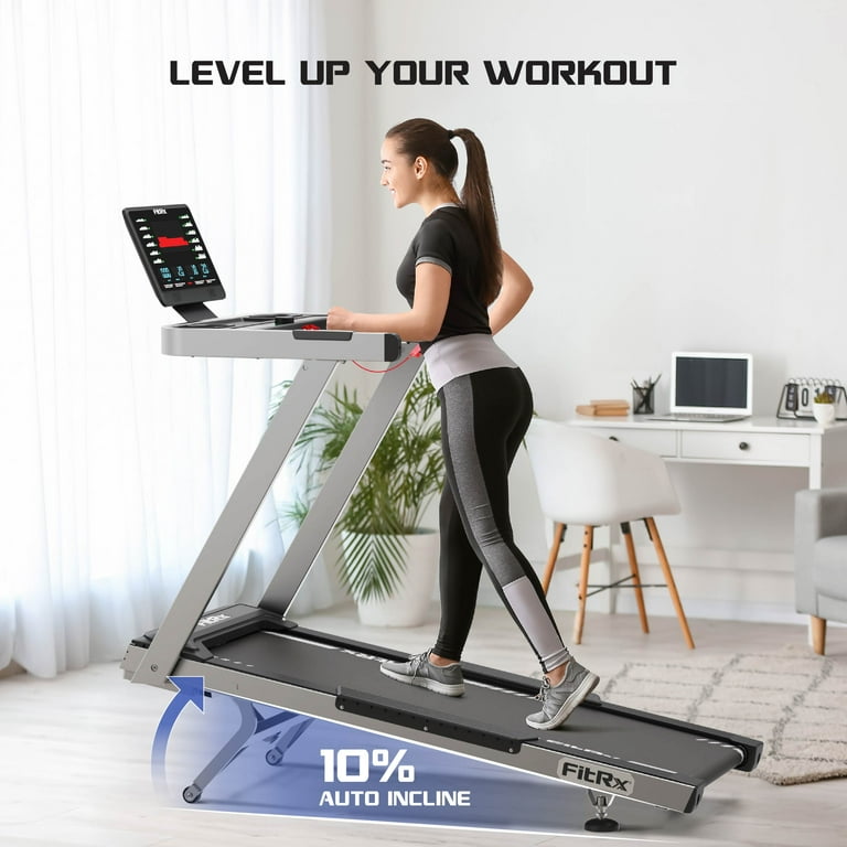 FitRx Velocity Folding Treadmill, 300lbs Capacity Large Foldable FitRx Velocity Folding Treadmill, 300lbs Capacity Large Foldable