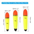 thumbnail image 2 of EVA 2.1oz 2.8oz 3.5oz Fishing Slip Bobbers Float, Yellow, 3 Pack, 2 of 6