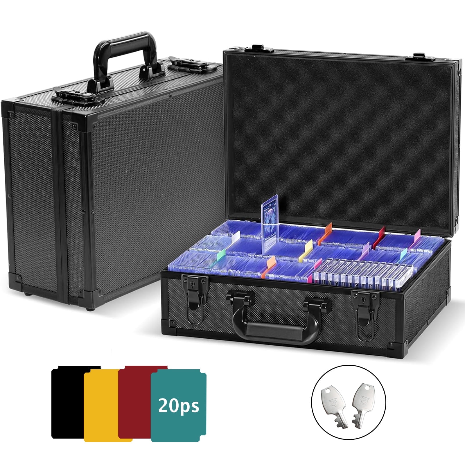 KiddiTouch Toploader Storage Box for 3" x 4" 35pt Rigid Card, Top Loader Card Storage Hard Case, Sports Card Storage Boxes for Trading Cards, Top Loaders Holder (Holds 600+ Toploaders)