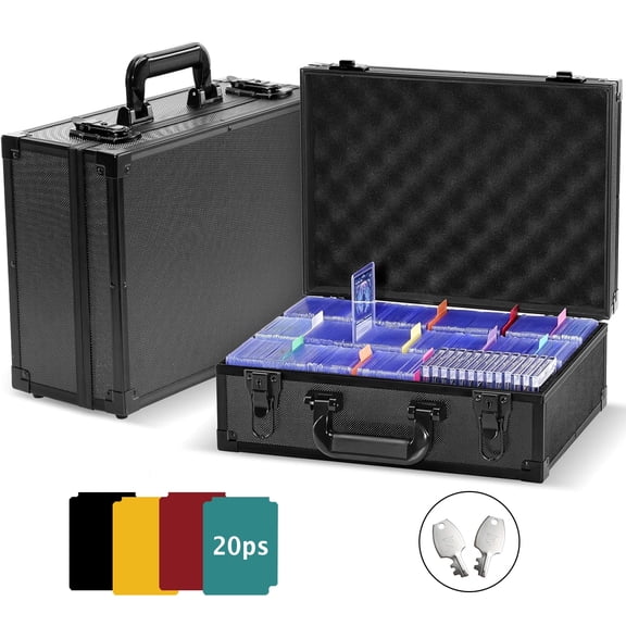 KiddiTouch Toploader Storage Box for 3" x 4" 35pt Rigid Card, Top Loader Card Storage Hard Case, Sports Card Storage Boxes for Trading Cards, Top Loaders Holder (Holds 600  Toploaders)