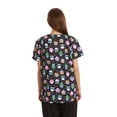 thumbnail image 3 of Just Love Women's Scrub Tops (Black - Hoot Hoot Owl, 1X), 3 of 3