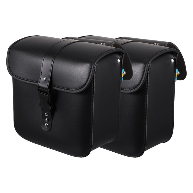 FUEENIRVA 1 Paire Sac Latéral de Moto Noir Résistant à l'Usure Solution de Rangement Écologique