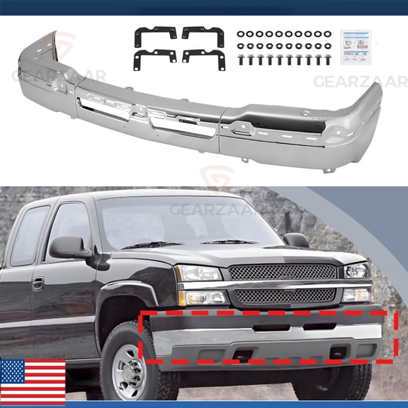 Bumper Fits 2003-2006 Chevrolet Silverado 1500 02-06 Avalanche 1500 Front Chrome