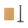 thumbnail image 2 of Flash Furniture 24'' x 30'' Rectangular Natural Laminate Table Top with 18'' Round Bar Height Table Base - XU-NATTB-2430-TR18B-GG, 2 of 2