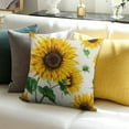 thumbnail image 3 of Autua Sunflower Pillow Still Life Zipper Closure Home Furnishing 12x12in, 3 of 5
