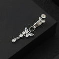 thumbnail image 4 of ZOUBAOQ Butterfly Stainless Steel Fake Belly Button , Dangle Piercing Clip for Women, Jewelry Gifts, 4 of 9